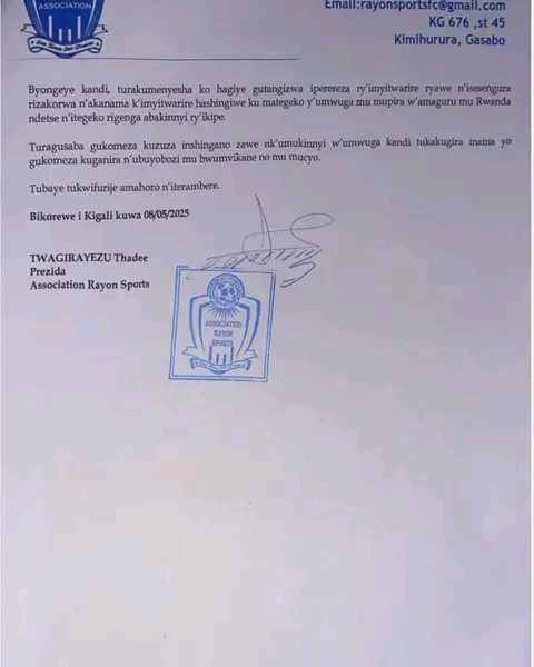 1746814277705 Rayon Sports yanze gatanya na Omborenga  wishakiraga gusubira murugo sobanukirwa ikibiteye